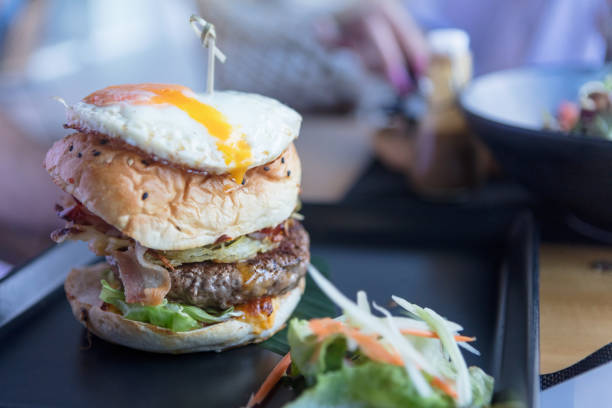Burger with fried egg