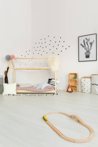 istock Cream-colored delicate baby bedroom 820593772