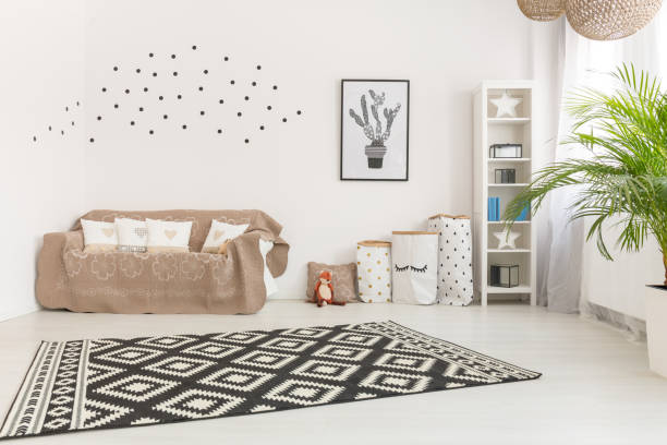 istock Adorable minimalistic baby room 820593780