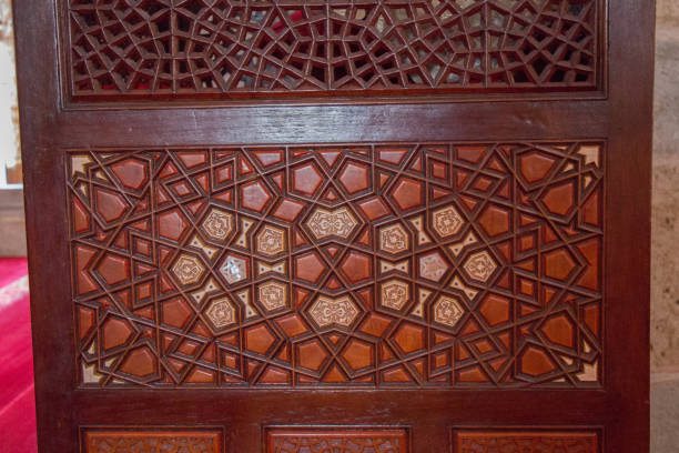 istock Ottoman Turkish  art with geometric patterns on wood 820616432