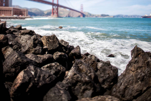I took this picture of the Famous bridge with a Tilt shift lens and composed in order to get blurry areas resulting in a different approach to the most common pictures of the bridge while showcasing the strength of the ocean and its currents at the bay entrance.
