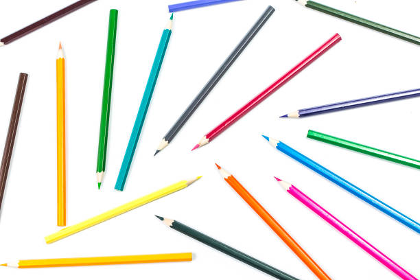istock bunch of colored pencils isolated on white background 820634898