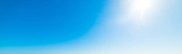 istock Shining sun and blue sky in springtime 820635032