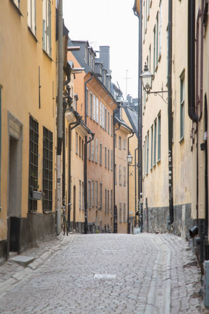istock Empty Street in Old Town; Stockholm 820642236