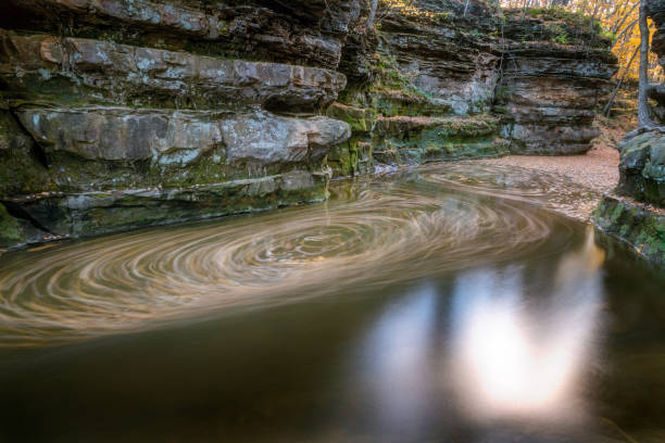 Fall Leaves at Pewits Nest, Baraboo, Wisconsin, USA