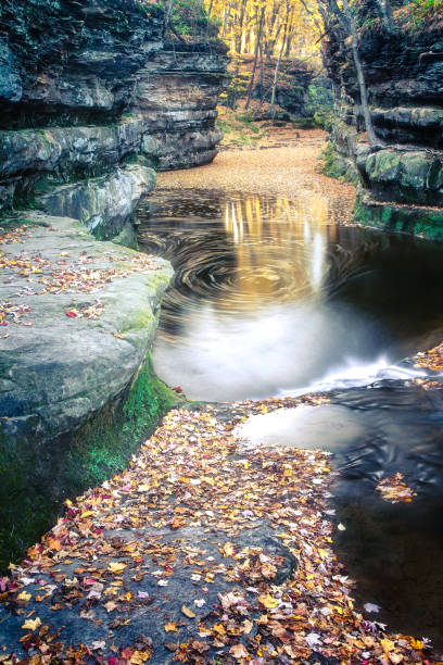 istock Fall Leaves at Pewits Nest, Baraboo, Wisconsin, USA 820645328