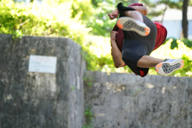 istock Friends playing with parkour 820656852