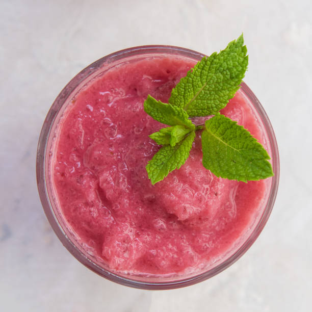 istock Strawberry smoothie with mint 820707168