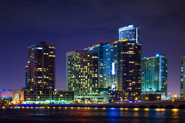 istock Panorama of Miami at night 820715114