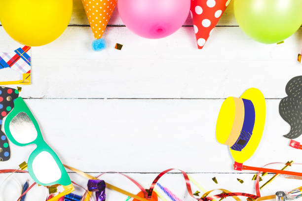 istock concept birthday party on white background top view pattern 820718634
