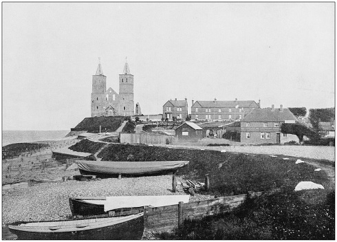 Antique photograph of seaside towns of Great Britain and Ireland: Reculver