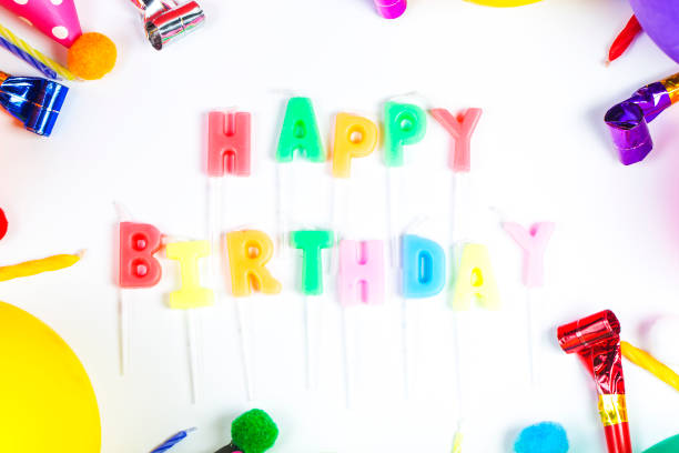istock concept birthday party on white background top view pattern 820722574