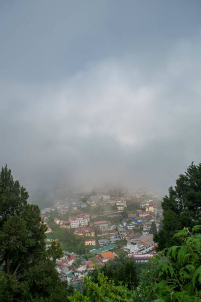 istock Mussoorie landscape in cloudy rainy Monsoon season 820730430