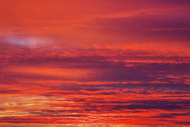 istock Beautiful fiery orange sunset sky as background. 820731614
