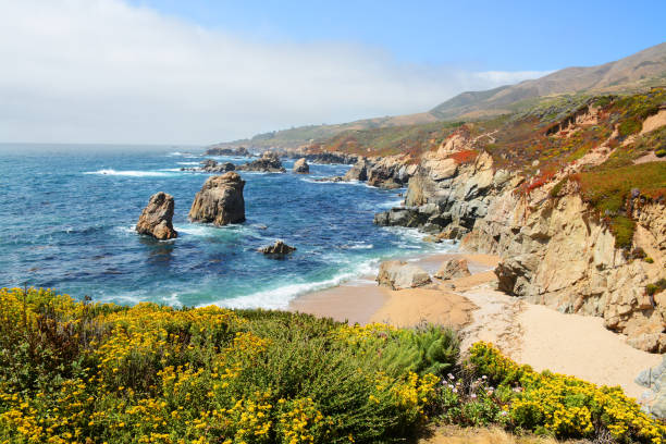 istock Beautiful coastal mountains landscape, 820741180
