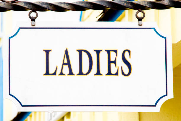 istock Women's Bathroom Sign, Ladies Onl 820742734