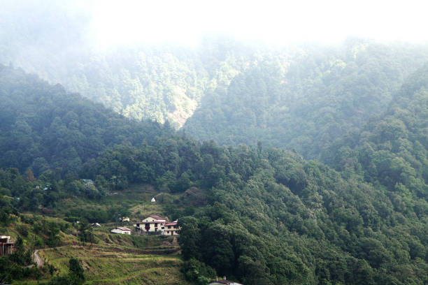 istock Beautiful Pangot Village in Himalayas 820743478