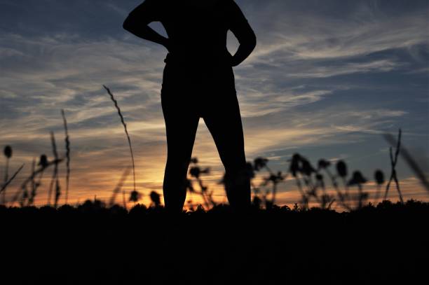 istock Blurred silhouette of a woman 820749598