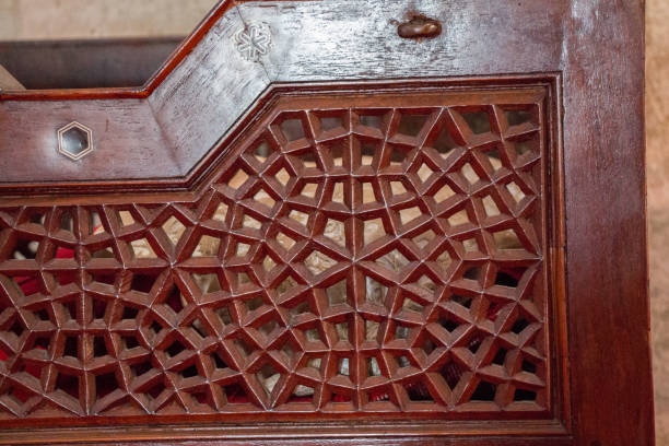 istock Ottoman Turkish  art with geometric patterns on wood 820752698