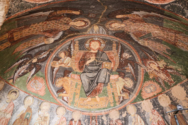 istock Frescos in Cross Church, Cappadocia 820756064