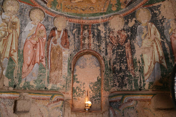 istock Frescos in Cross Church, Cappadocia 820756070