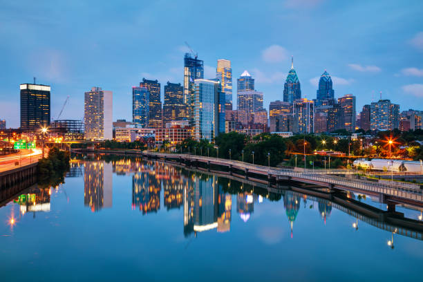 istock Philadelphia skyline at night 820758460