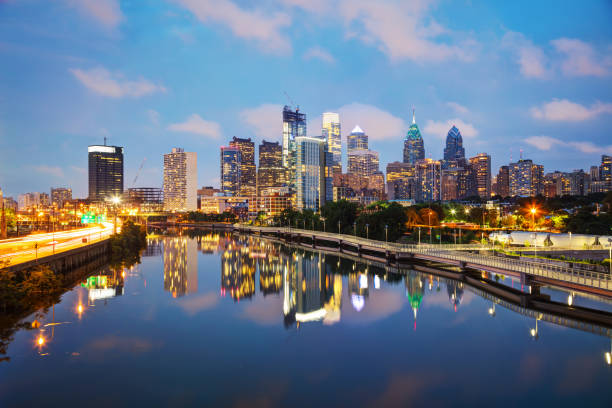 istock Philadelphia skyline at night 820758730