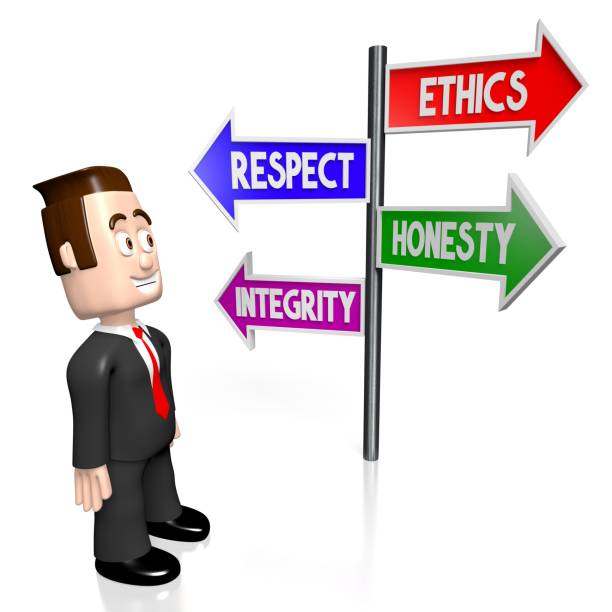 3d Ethics Respect Honesty Integrity Concept Stock Photo - Download Image  Now - Cartoon, Morality, A Helping Hand - iStock