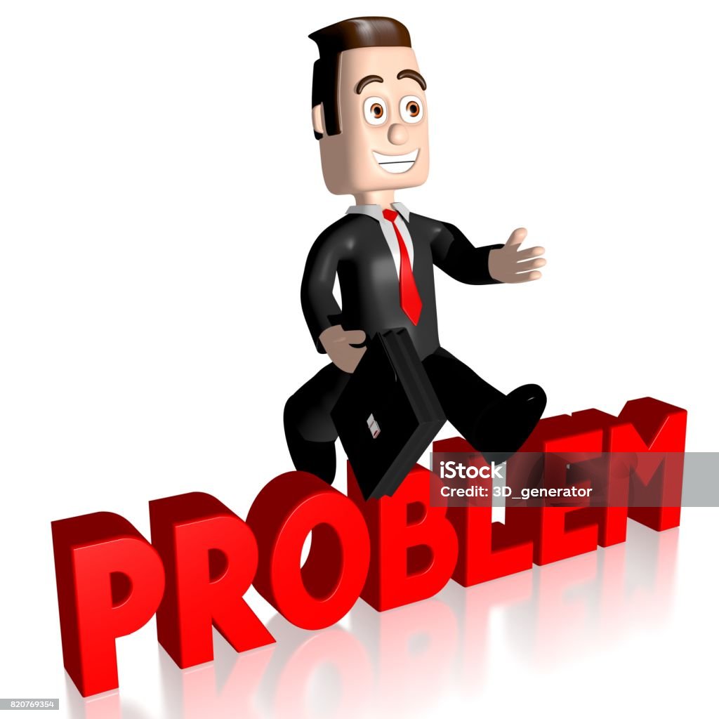Over That Problem 3d Problem Concept Stock Photo - Download Image Now - Achievement ...
