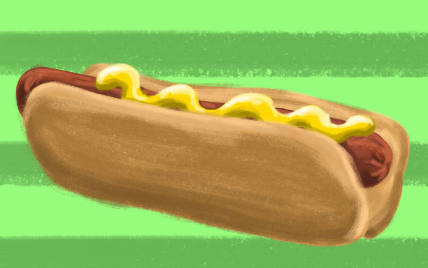 ilustrações de stock, clip art, desenhos animados e ícones de hot dog - carro de cachorros quentes