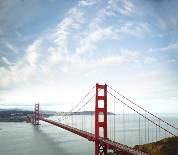 aerial view of the golden gate bridge