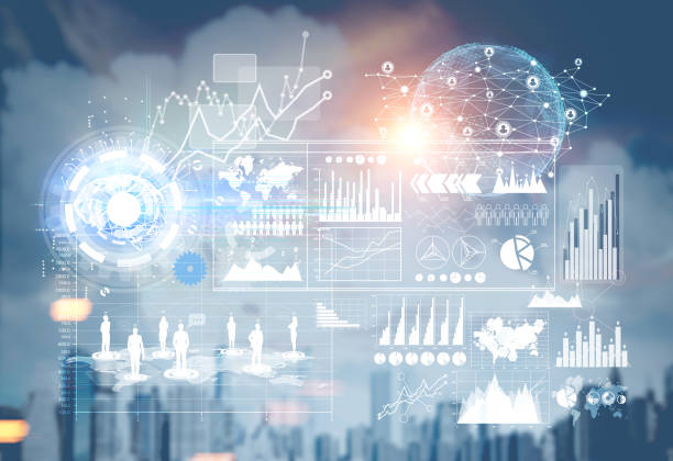 istock Abstract graphs and infographics, cityscape 820775036