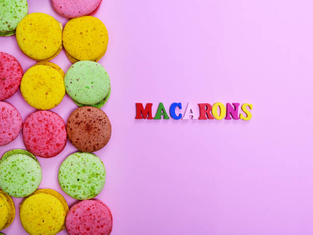 istock Colored almond cookies macarons 820775750