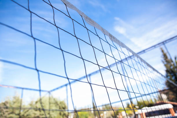 istock Sillhouette of a volleyball net 820777446