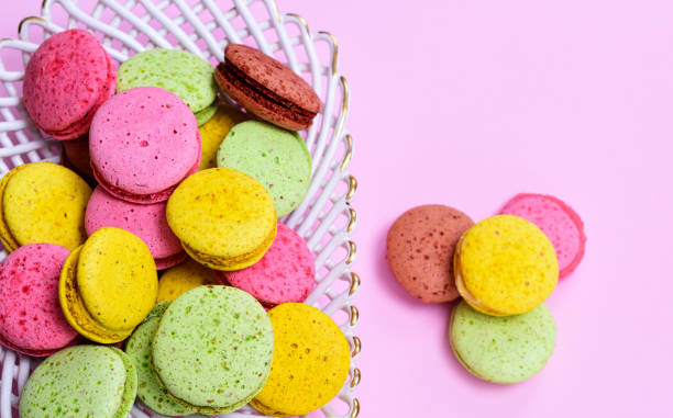 istock Multicolored cakes of almond flour 820778828