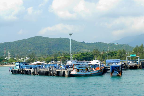 istock Koh Phangan boat port 820788612