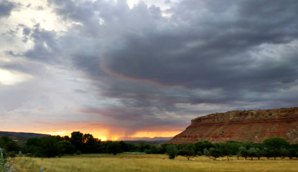 istock Monsoon cloudscape over the Virgin River Valley Utah 820803566