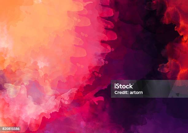 Abstract Watercolor Background Image Stock Photo - Download Image Now - Red, Textured, Multi Colored