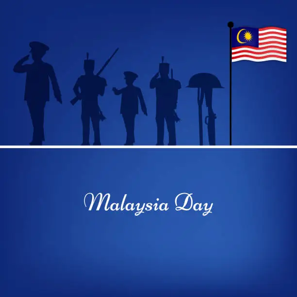 Vector illustration of illustration of Malaysia Day Background