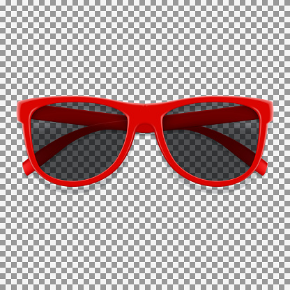 Vector illustration with fashion summer accessory. Realistic sunglasses.