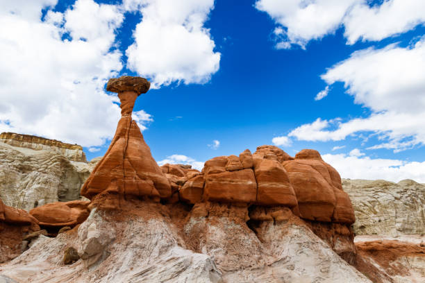 istock Red Toadstool hoodoo, in the Paria rimrocks, Utah Badlands 820823092