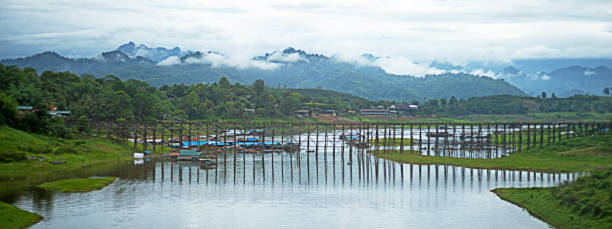 istock Sapan Mon bridge in panarama view 820826948