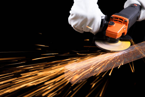 istock Grinder with a lot of sparks 820830198