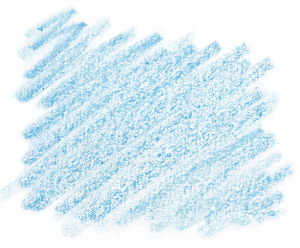 istock blue zigzag drawings of crayon on white paper background 820833890