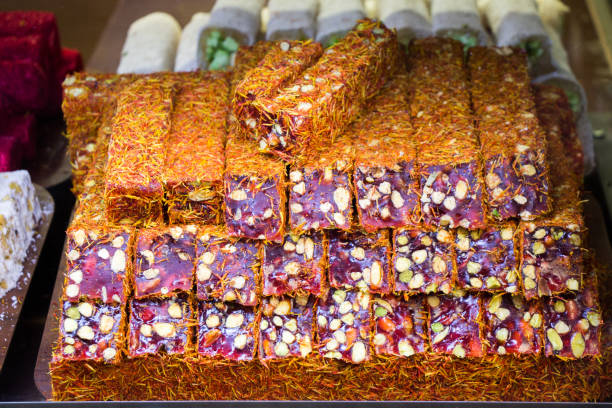istock Traditional turkish delight rahat lokum 820834726