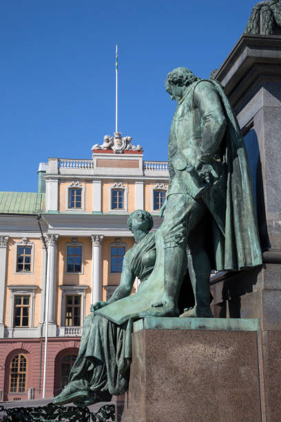 gustav ii adolf statue; stockholm - gustav ii adolf fotografías e imágenes de stock