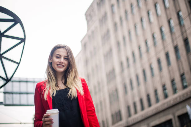 istock Beautiful woman on coffee break 820844270