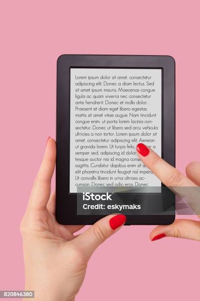 Electronic Reader Stock Photo - Download Image Now - E-Reader, Page, Adult