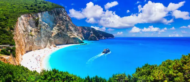 Photo of Most beautiful beaches of Greece series - Porto Katsiki in Lefkada, Ionian islands