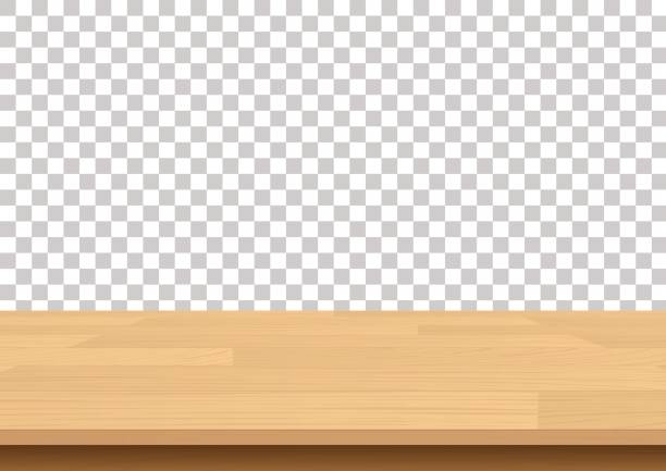 Wood table top on isolated background. Vector illustration Wood table top on isolated background. Vector illustration wood table stock illustrations